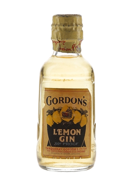 Gordon's Lemon Gin Spring Cap Bottled 1950s 5cl / 34.2%