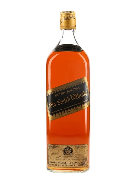 Johnnie Walker Black Label Bottled 1970s - Bergasse & Company, St Lucia 112.5cl