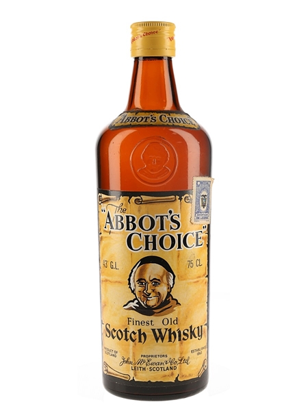 Abbot's Choice Finest Old Scotch Whisky Bottled  1960s-1970s - Ecuador Import 75cl / 43%