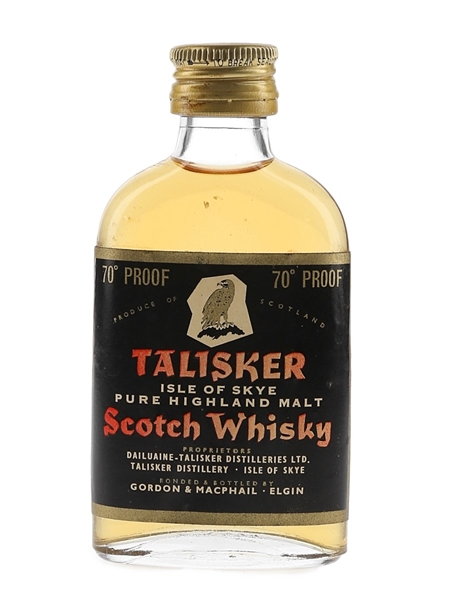 Talisker Black Label Gold Eagle 70 Proof Bottled 1960s-1970s - Gordon & MacPhail 5cl / 40%