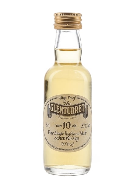 Glenturret 10 Year Old 100 Proof Bottled 1980s 5cl / 57.1%