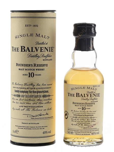 Balvenie 10 Year Old Founder's Reserve Bottled 1990s 5cl / 40%