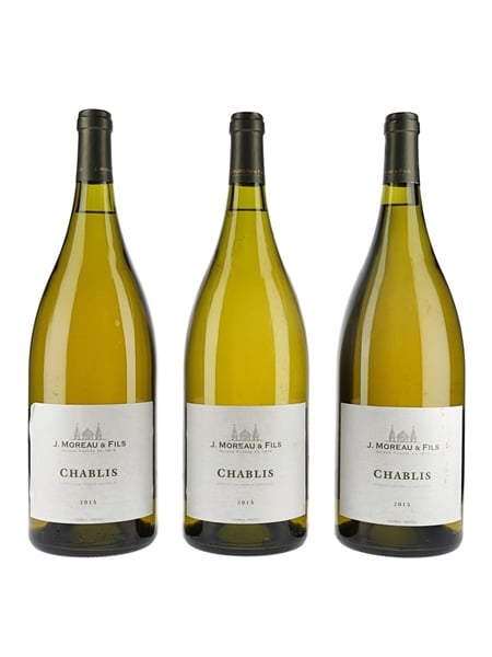 J Moreau & Fils Chablis 2015 Large Format 3x 150cl / 12.5%