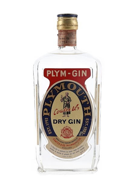 Coates & Co. Plym Gin Bottled 1960s-1970s - Stock 75cl / 46%