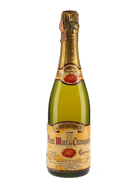 L Beaumet Vieux Marc De Champagne Bottled 1960s - Barbieri 75cl / 42%