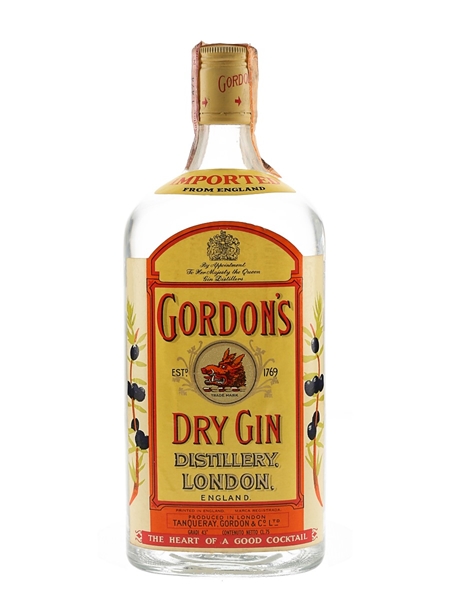 Gordon's Dry Gin Bottled 1970s - Wax & Vitale 75cl / 43%