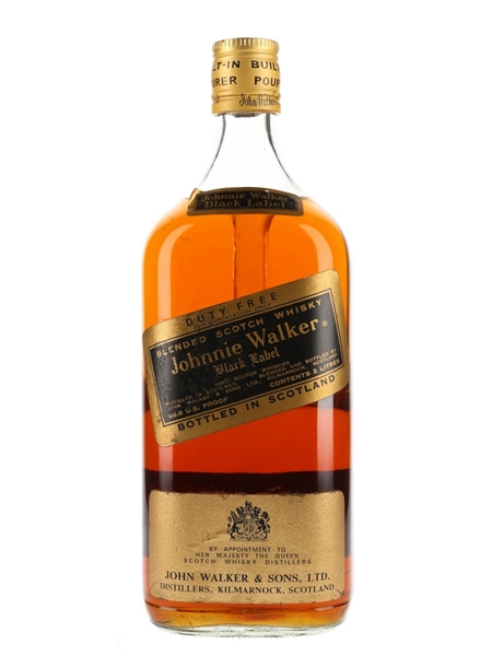 Johnnie Walker Black Label Bottled 1970s - Duty Free - Large Format 200cl / 43.4%