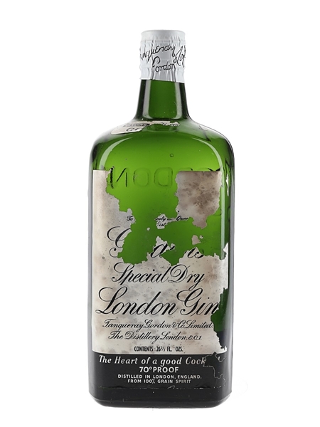 Gordon's Special Dry London Gin Spring Cap Bottled 1950s 75.7cl / 40%