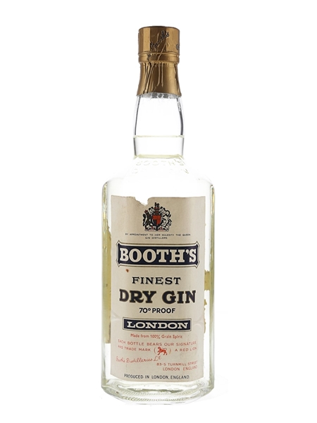 Booth's Finest Dry Gin Bottled 1963 75cl / 40%