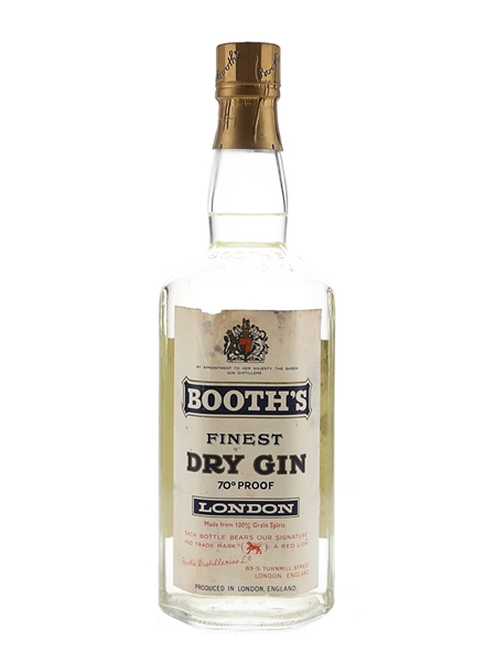 Booth's Finest Dry Gin Bottled 1963 75cl / 40%