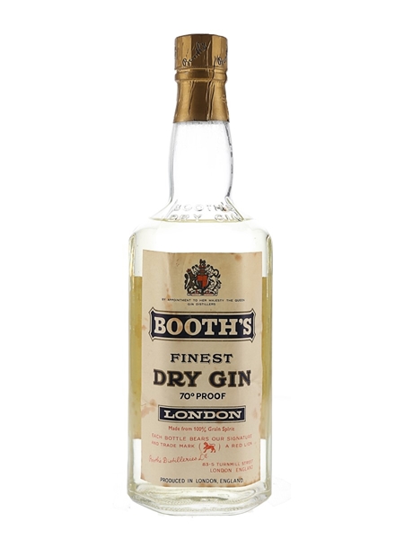 Booth's Finest Dry Gin Bottled 1963 75cl / 40%