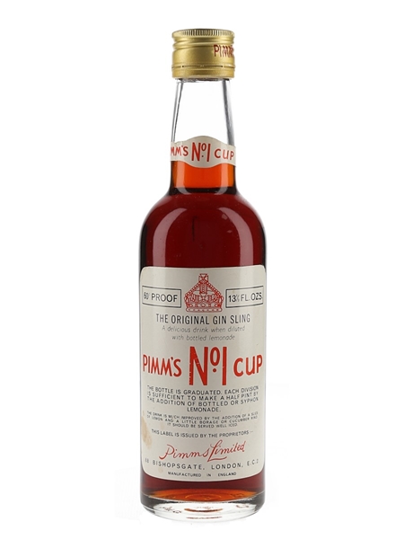 Pimm's No.1 Cup The Original Gin Sling Bottled 1960s-1970s 37.8cl / 34.2%