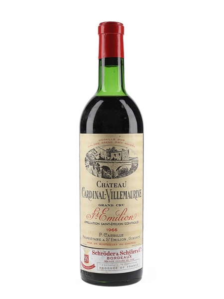 Chateau Cardinal Villemaurine 1966 Saint Emilion Grand Cru 75cl