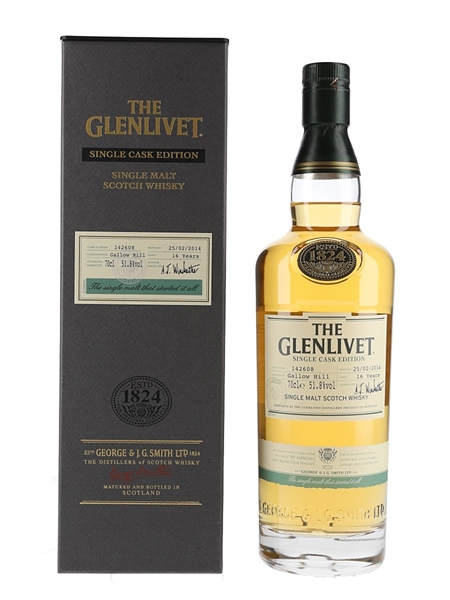 Glenlivet 16 Year Old Gallow Hill Bottled 2014 - Single Cask Edition 70cl / 51.8%