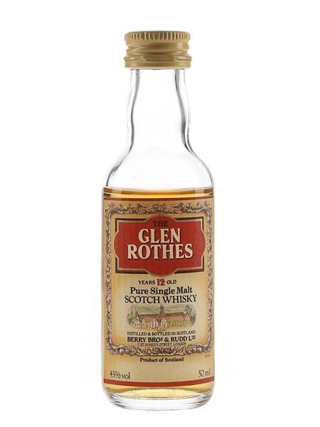 Glenrothes 12 Year Old Bottled 1980s - Berry Bros & Rudd 5cl / 43%