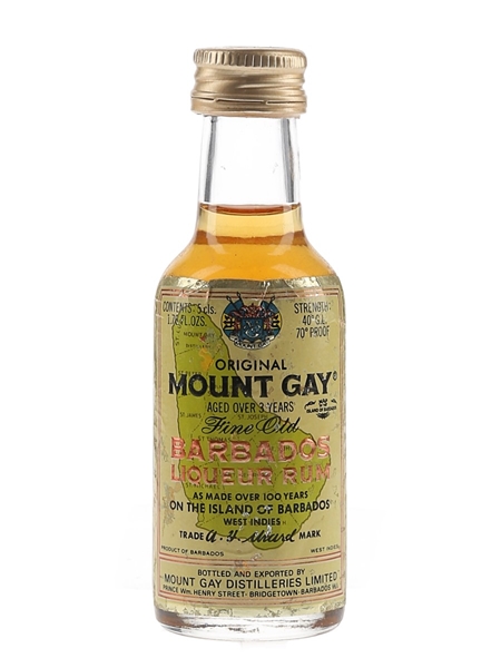 Mount Gay Eclipse 3 Year Old Bottled 1970s-1980s 5cl / 40%