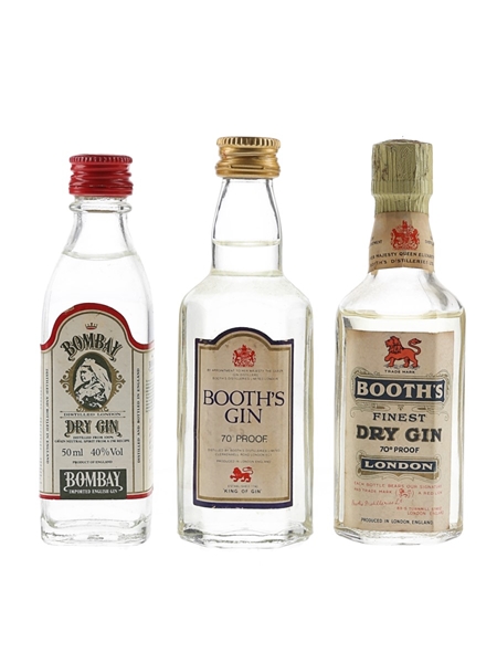 Bombay Dry Gin & Booth's Dry Gin  3 x 5cl / 40%