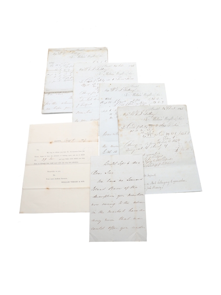 William Wright & Son Correspondence, Invoices & Purchase Receipt, Dated 1844-1857 William Pulling & Co. 