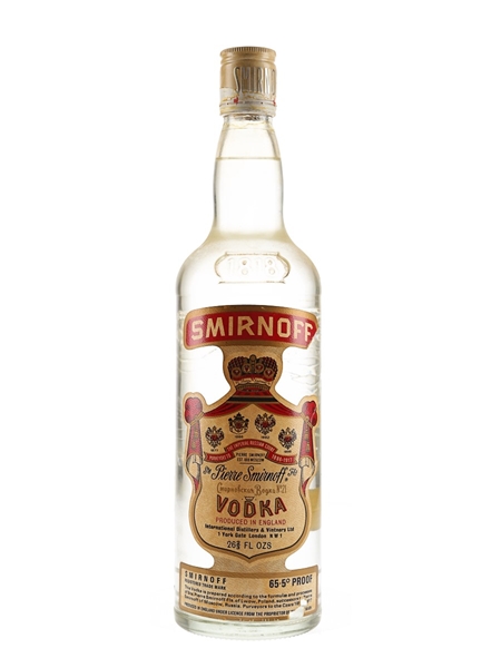 Smirnoff Red Label Bottled 1970s - England 75.7cl / 37.5%