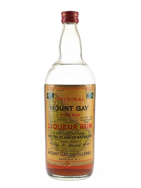 Mount Gay Original Fine Old Liqueur Rum Bottled 1970s 75.7cl / 40%