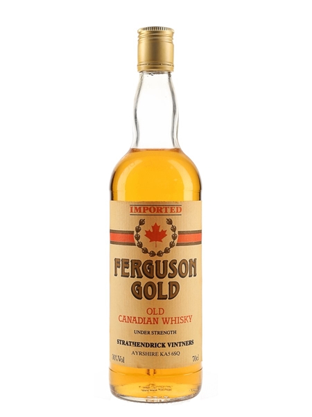 Ferguson Gold Old Canadian Whisky Bottled 1990s 70cl / 30%