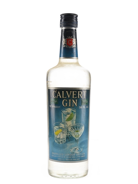 Calvert Distilled London Dry Gin Bottled 1970s 75.7cl / 40%