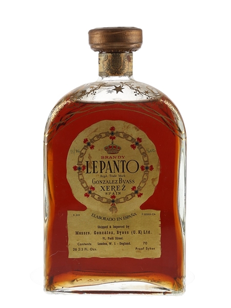 Lepanto Brandy De Luxe Bottled 1970s - Gonzalez Byass 75.7cl / 40%