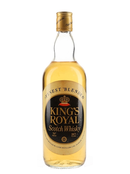 King's Royal Scotch Whisky Bottled 1970s - Clyde Distillers 75.7cl / 40%