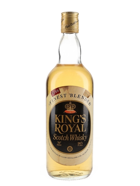 King's Royal Scotch Whisky Bottled 1970s - Clyde Distillers 75.7cl / 40%