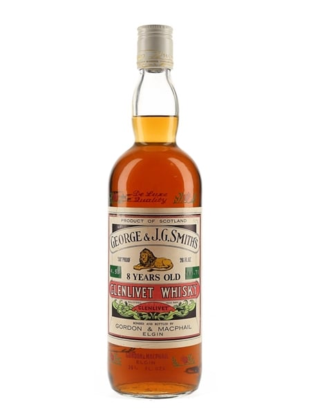 Glenlivet 8 Year Old 100 Proof Thistle Stencil Bottled 1970s - Gordon & MacPhail 75.7cl / 57%