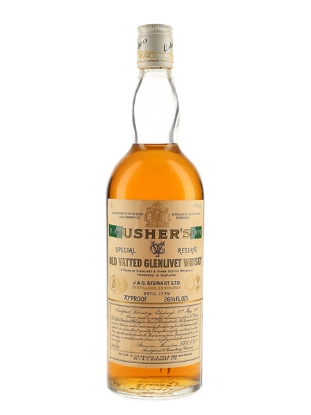 Usher's Old Vatted Glenlivet Bottled 1970s 75.7cl / 40%