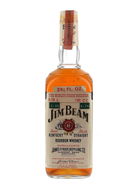 Jim Beam White Label Bottled 1970s 70cl / 43%