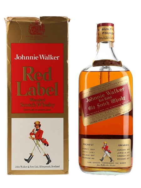 Johnnie Walker Red Label Bottled 1980s - Wax & Vitale - Large Format 200cl / 40%