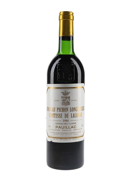 Chateau Pichon Longueville Comtesse De Lalande 1986 Grand Cru Classe - Pauillac 75cl / 12.5%