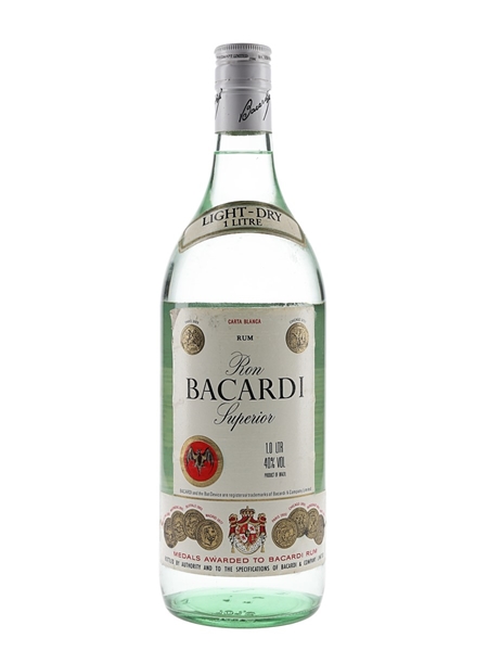 Bacardi Carta Blanca Bottled 1980s 100cl / 40%