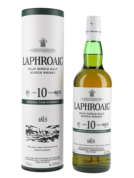 Laphroaig 10 Year Old Cask Strength Bottled 2019 - Batch 011 70cl / 58.6%