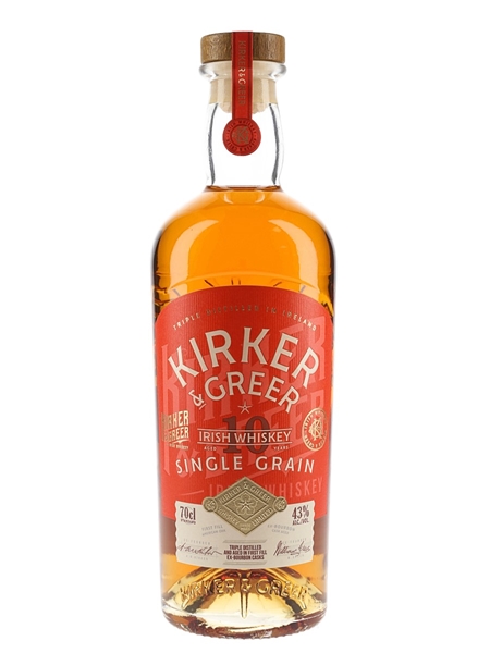 Kirker & Greer 10 Year Old Irish Single Grain Whiskey 70cl / 43%