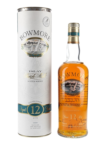 Bowmore 12 Year Old Bottled 1990s - Screen Printed Label 70cl / 40%