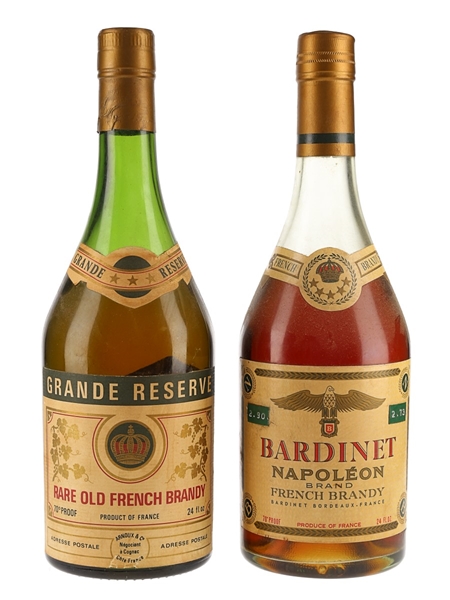 Bardinet Napoleon Brandy & Grand Reserve Rare Old French