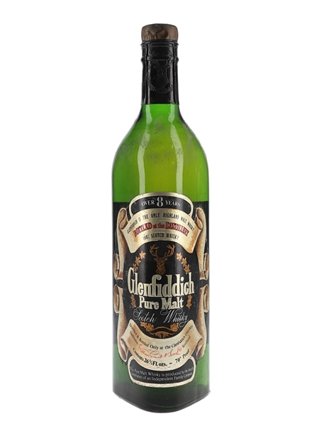 Glenfiddich 8 Year Old Pure Malt Bottled 1970s 75.7cl / 40%