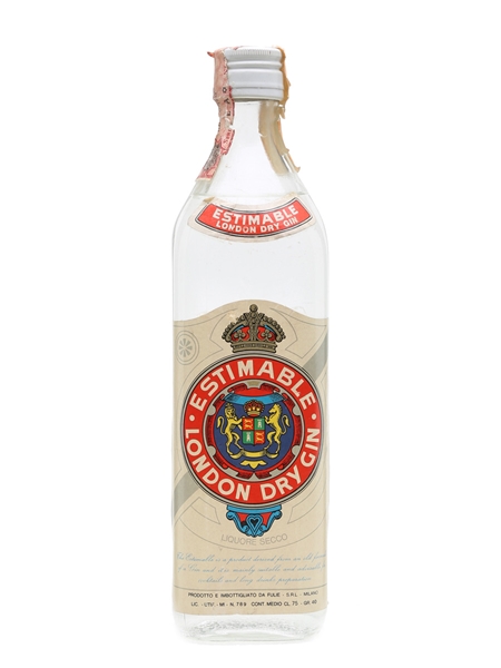 Estimable London Dry Gin Bottled 1970s - Fulie 75cl / 40%