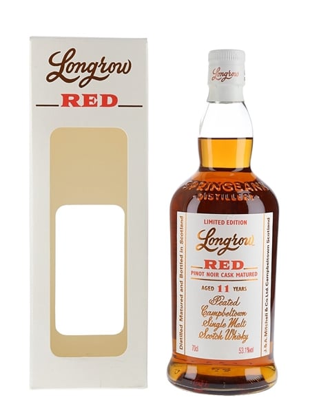 Longrow Red 11 Year Old Pinot Noir Cask Matured Bottled 2019 70cl / 53.1%