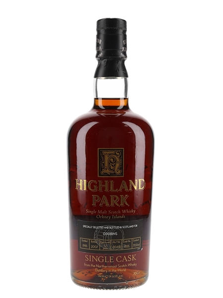 Highland Park 1995 12 Year Old Single Cask No. 1555 Bottled 2007 - Oddbins 70cl / 60.6%