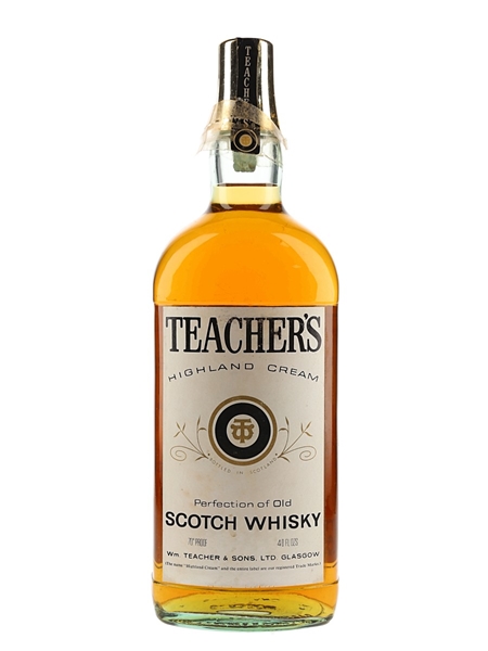 Teacher's Highland Cream Bottled 1970s 113cl / 40%