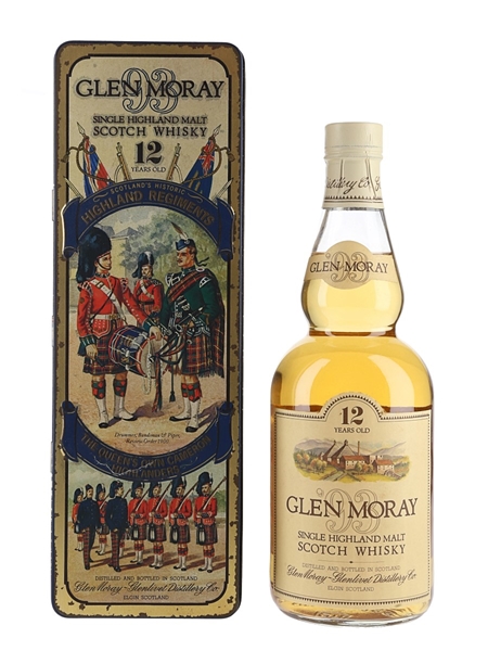 Glen Moray 12 Year Old Bottled 1980s - Scotland's Historic Highland Regiments 75cl / 43%