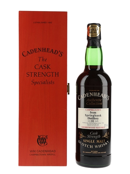 Springbank 1965 31 Year Old Sherrywood Matured - Lot 121695 - Buy