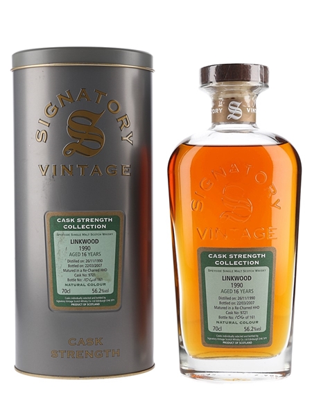 Linkwood 1990 16 Year Old Bottled 2007 - Signatory Vintage 70cl / 56.2%