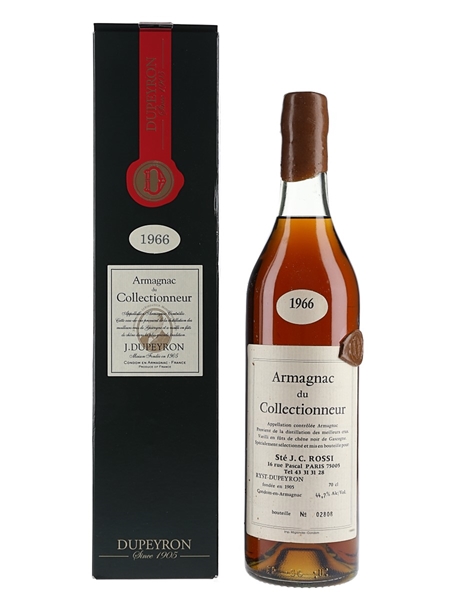 Dupeyron 1966 Armagnac Bottled for J C Rossi, Paris 70cl / 44.7%