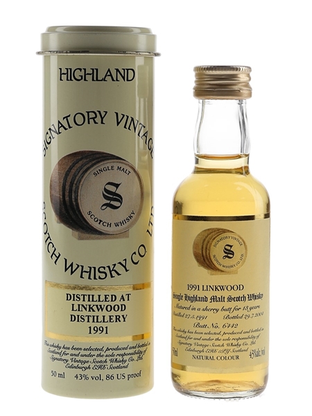 Linkwood 1991 13 Year Old Bottled 2004 - Signatory Vintage 5cl / 43%