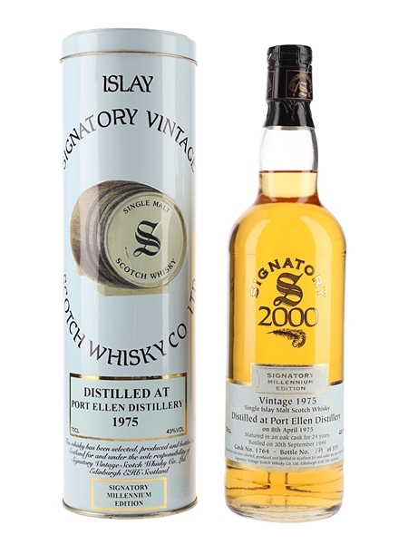 Port Ellen 1975 24 Year Old Millennium Edition Bottled 1999 - Signatory Vintage 70cl / 43%